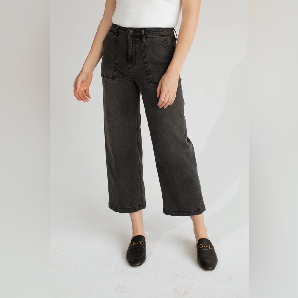 CJLA Hendrix Wide Leg Jeans Charcoal